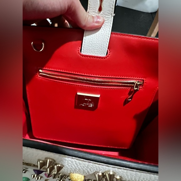 Christian Louboutin White Studded Women's Bag - Picture 5 of 10